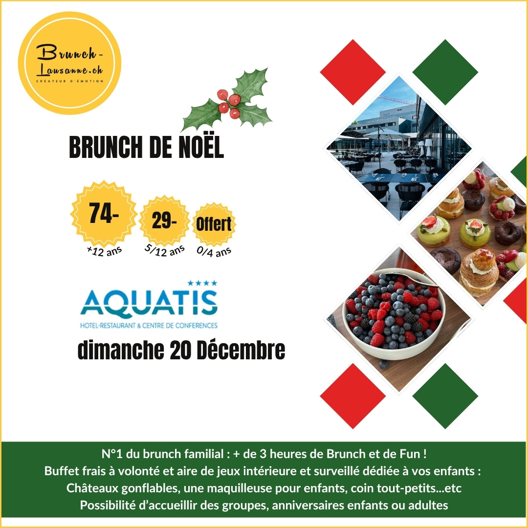 Brunch Noël 2026 à l’Aquatis Lausanne